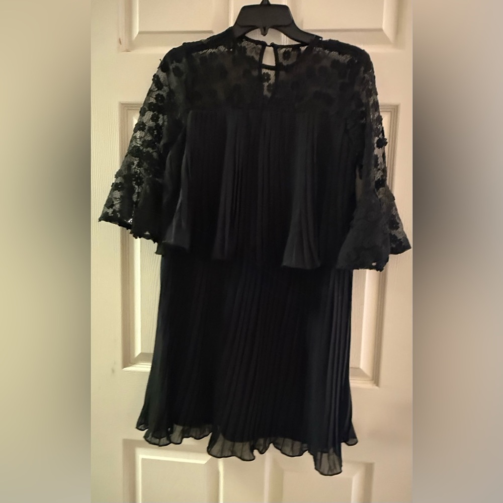 Forever Unique Black Lace Long Sleeve Dress